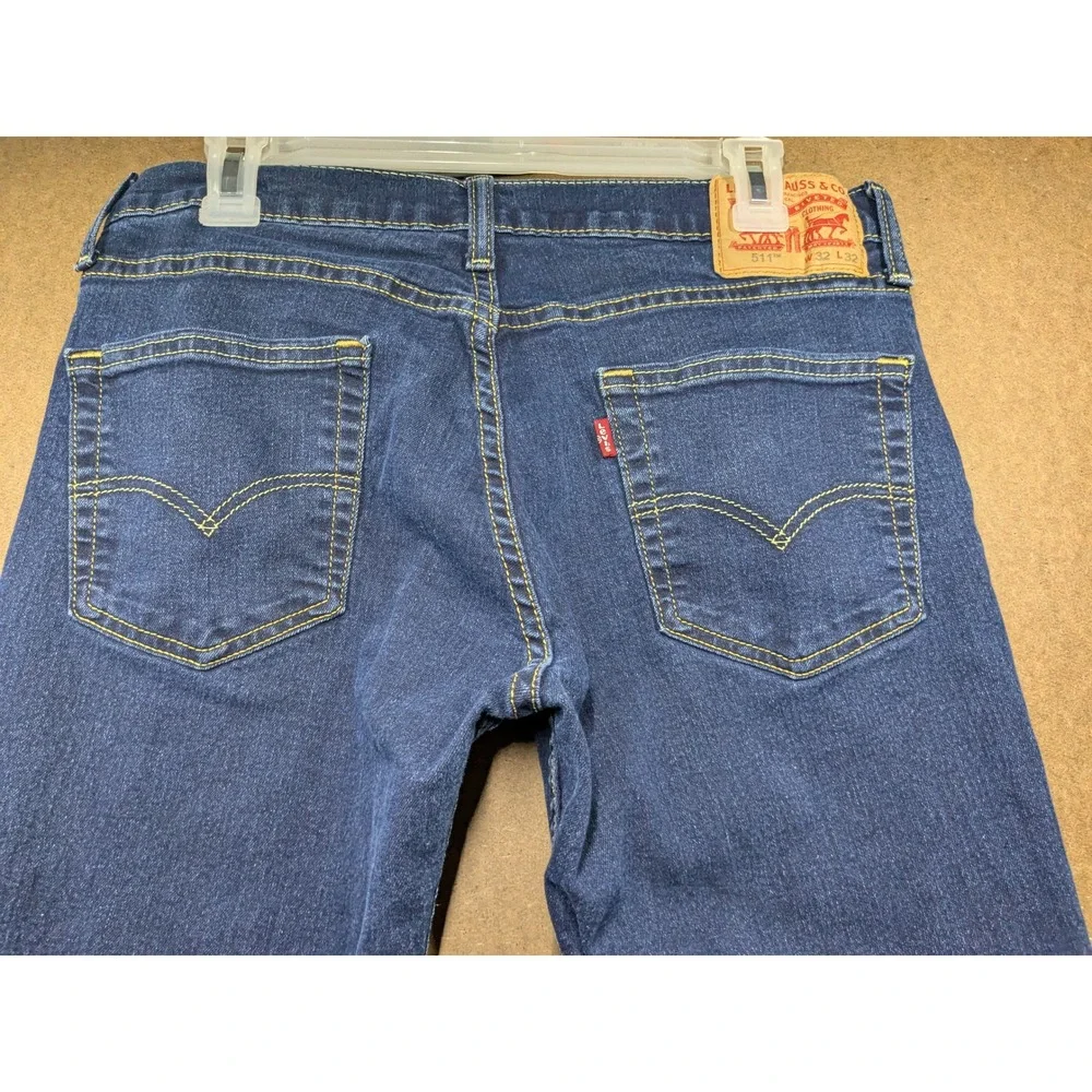 Levis 511 Slim Fit Jeans Mens 32x32 Dark Wash Indigo Denim Pants